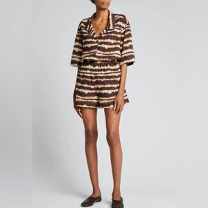 NWT Nanushka Madrid and Soho cotton crepe boxer shorts and camp shirt - Size Sma